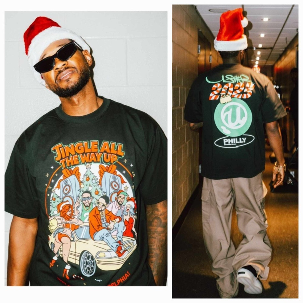 Usher "Jingle all the way Up" Philadelphia Concert T-Shirt- Adult Size MEDIUM